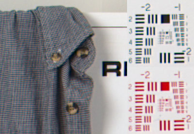 Image showing reduced aliasing after optical filtering