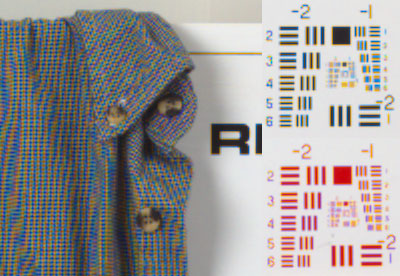 Image showing visible aliasing before optical filtering